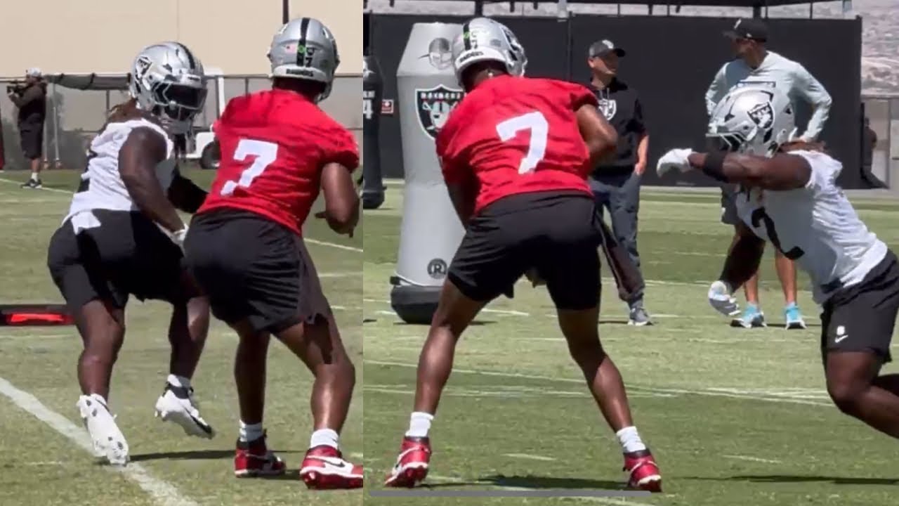 GENO SMITH & ASHTON JEANTY BUILD CHEMISTRY AT RAIDERS OTAs; PRACTICE HAND-OFFS, PITCHES & OPTIONS