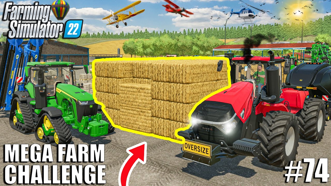 THIS is HOW I TURNED 600.000 LITERS of STRAW into BALES  | MEGA FARM Ep.74 | Farming Simulator 22