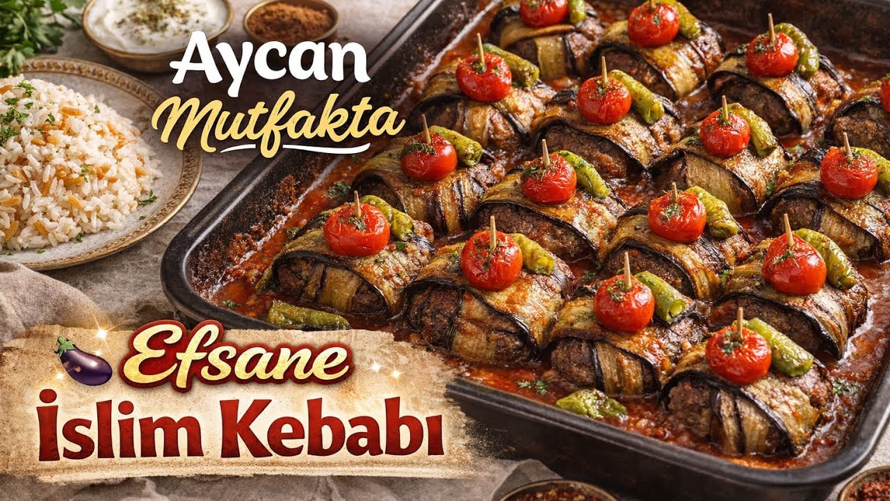Patlıcanın En Şık Hali! 😍 Tam Ölçülü İslim Kebabı Tarifi (Kürdan Kebabı)