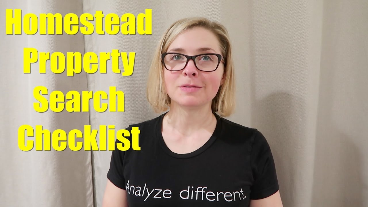Homestead Property Search Checklist