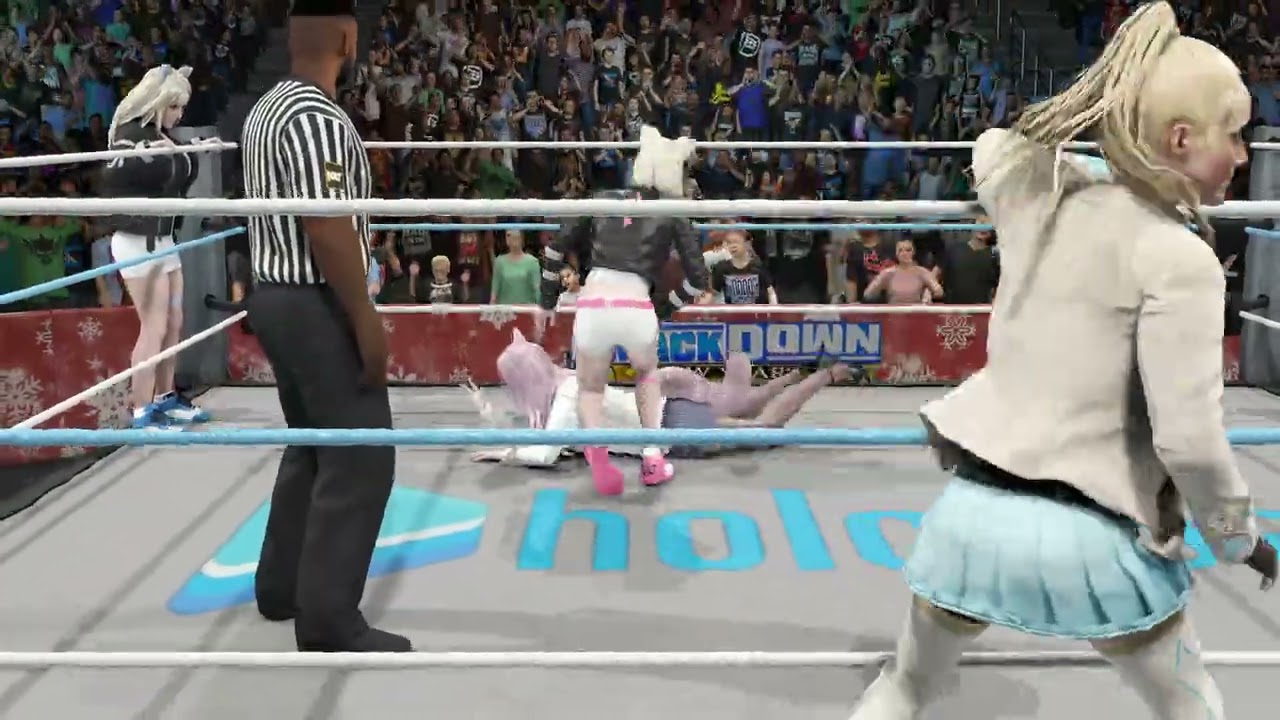 WWE 2K25 Hololive Tag Team Championship Match FUWAMOCO vs. HoloX(c)