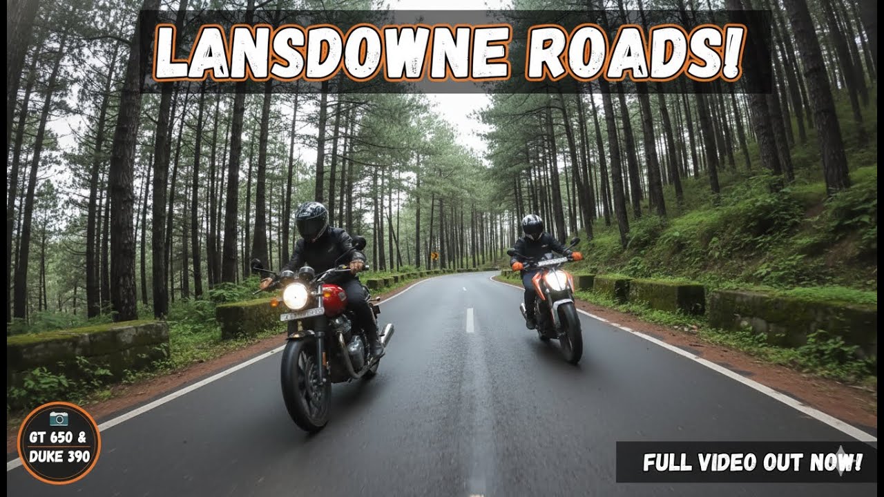 Beautiful Lansdowne with performance of KTM Duke 390 and GT 650 on mountains.