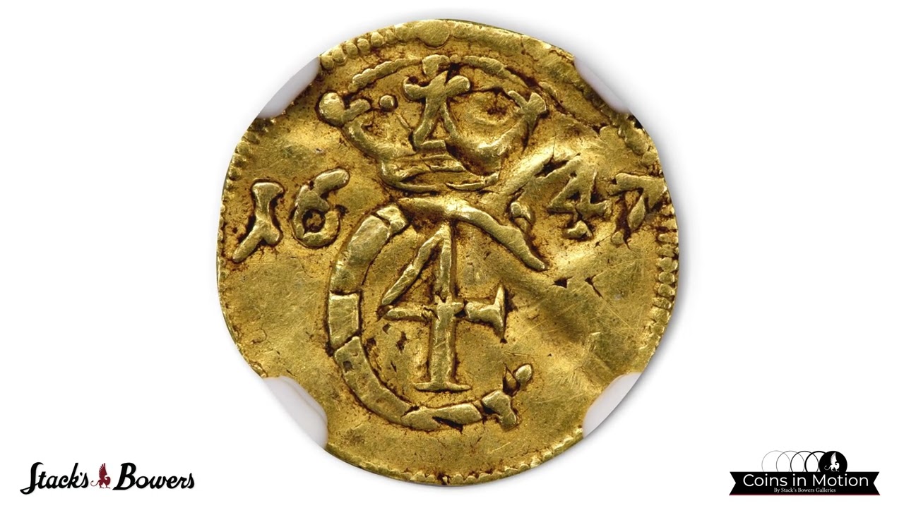 DENMARK. 1/4 Ducat, 1647. Copenhagen Mint. Christian IV. NGC AU-50.