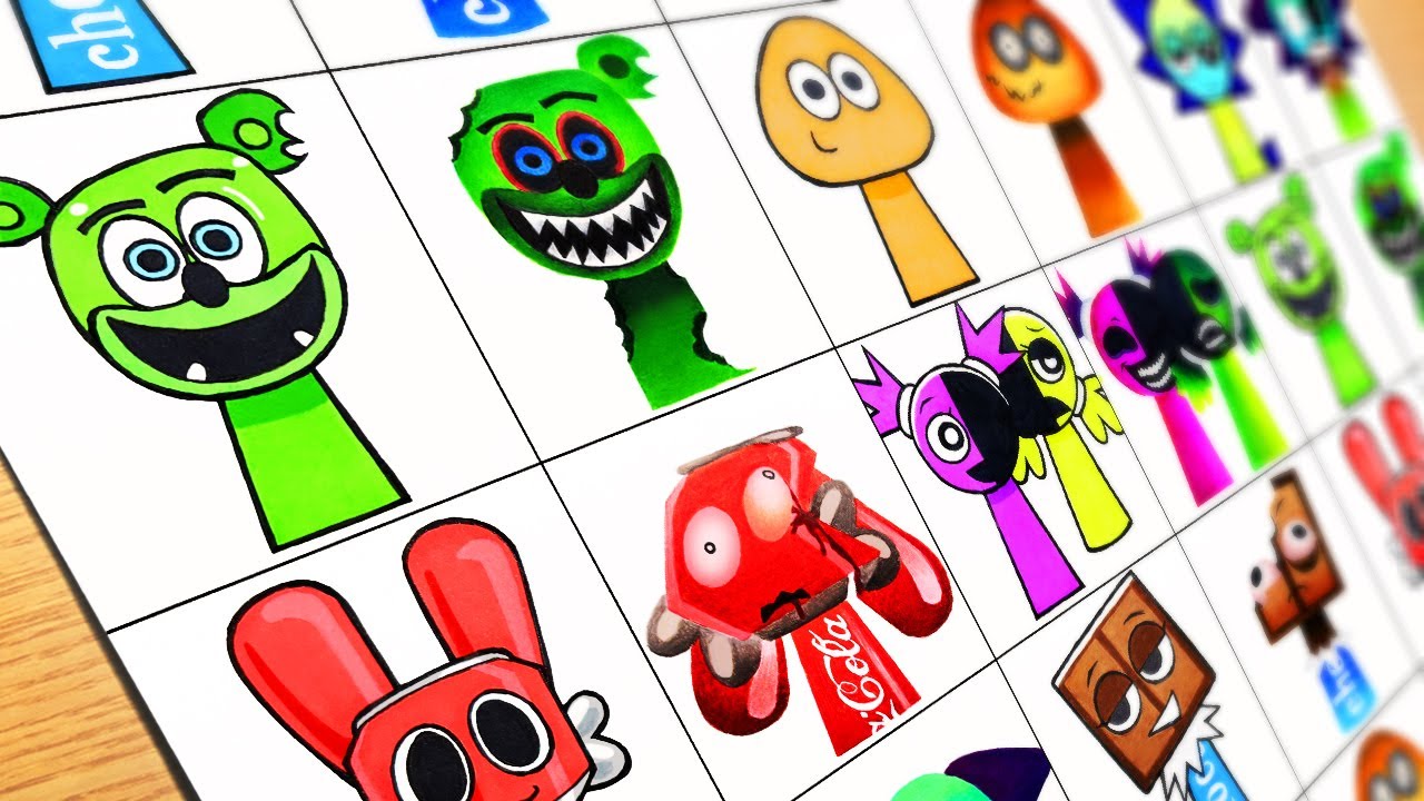 Drawing Incredibox Sprunki OC : Happy VS Horror [All Characters] Sprunki OC Phase #04