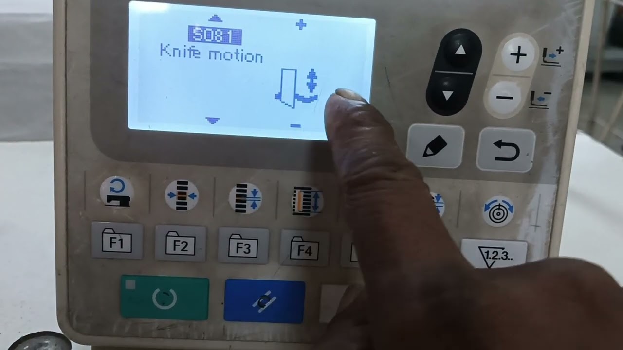 How to upload machine video juki hole machine 1790A-B knife on /off