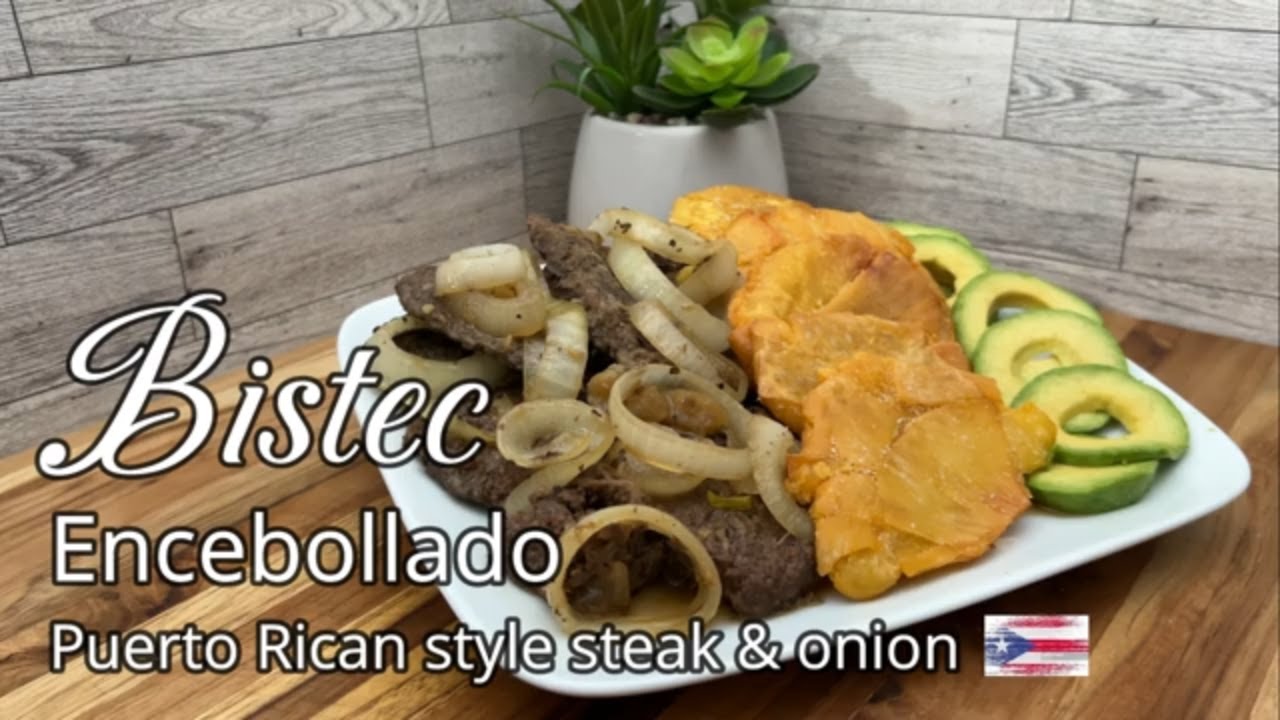 Bistec Encebollado receta Boricua (Puerto Rican style steak & onion)