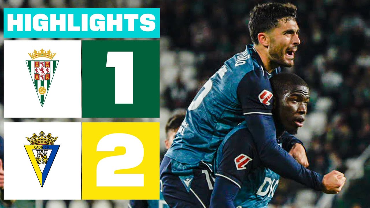 CÓRDOBA CF 1 - 2 CÁDIZ CF | RESUMEN LALIGA HYPERMOTION