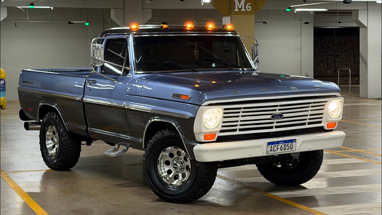 F1000 1989 COM CALÇO DE 5CM, PNEU 33, PINTURA EM 2 TONS ESTILO AMERICANA 🇺🇸 