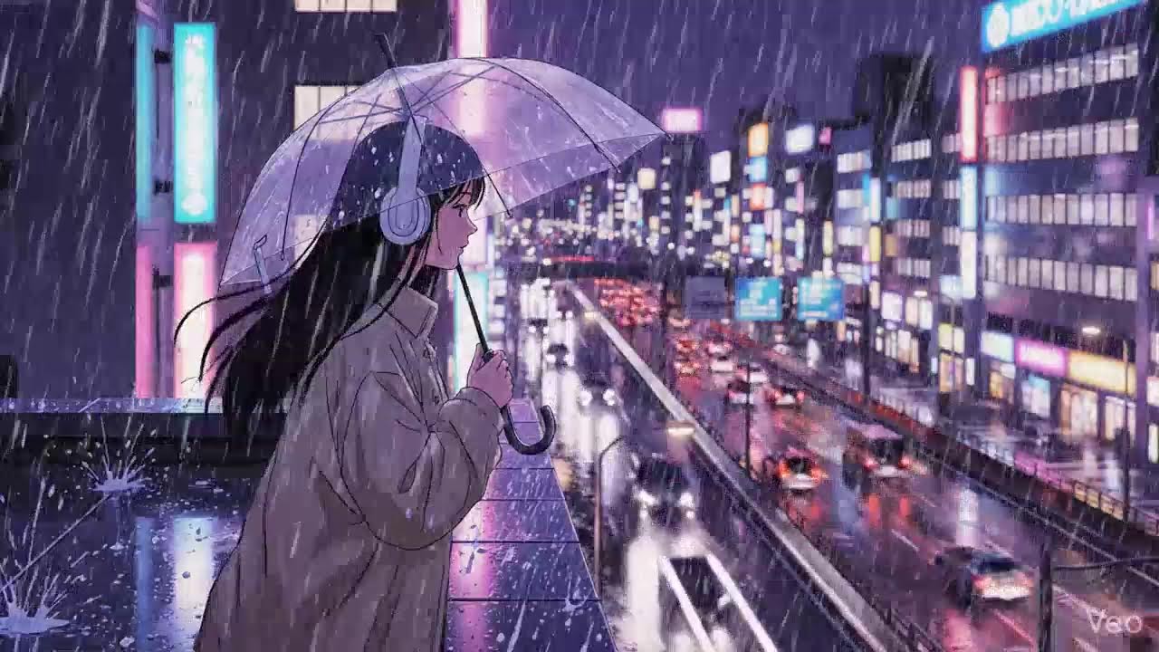 Neon City Rain 🌧️ Lofi Beats for Relaxing Nights