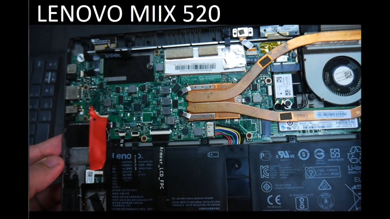 How to open Lenovo Miix 520 (screen or battery changing process)