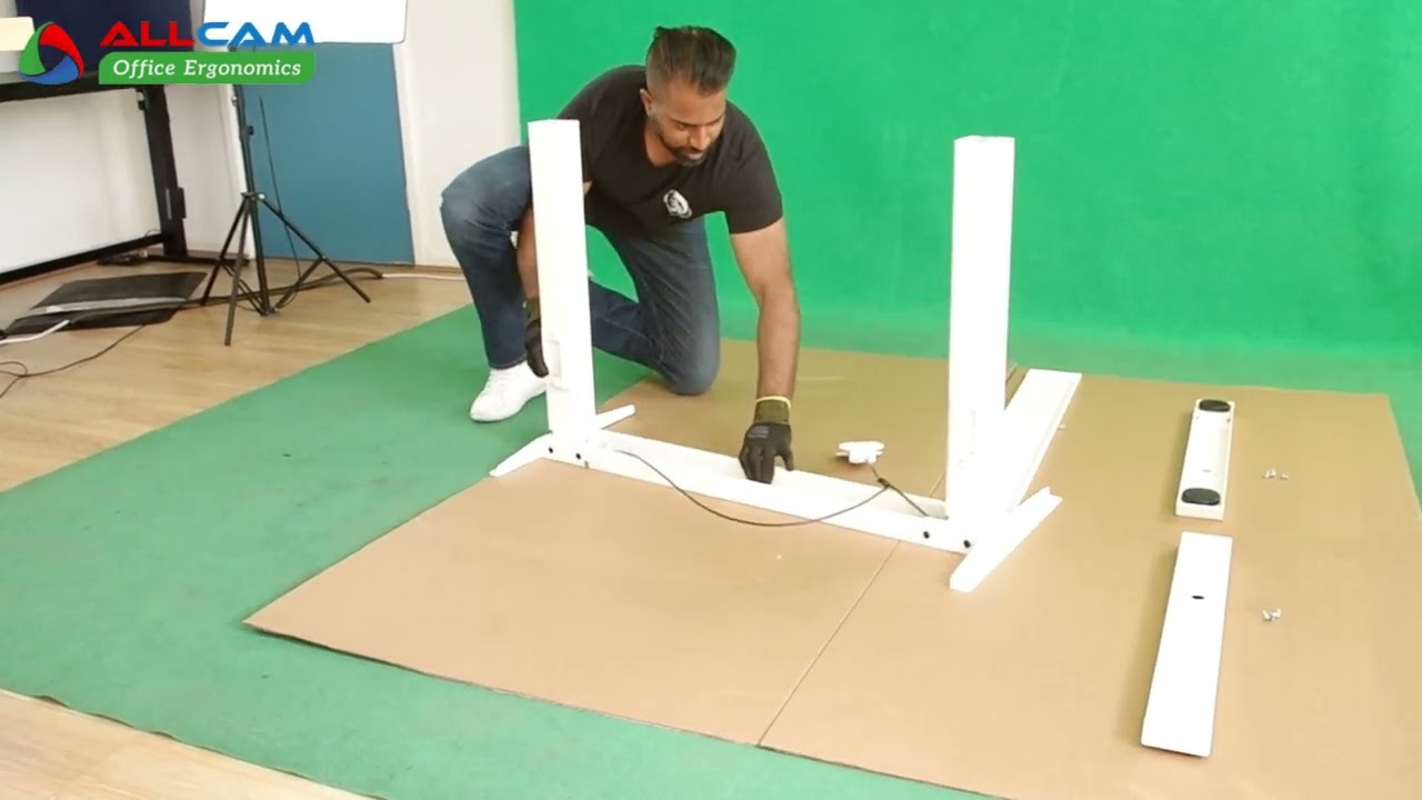 How to assemble/install the Allcam GD03S/GDF03M Gas Spring Height Adjustable Desk?