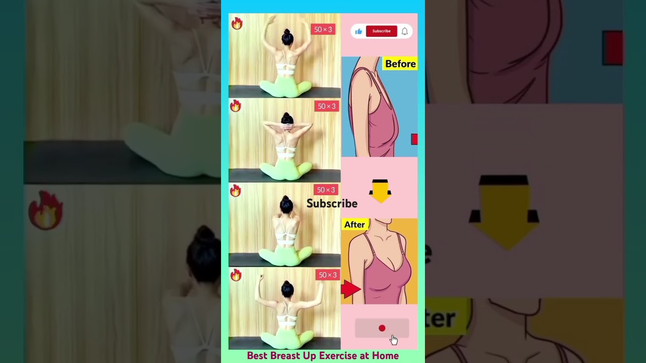 😍Best Breast Up exercise At home💃