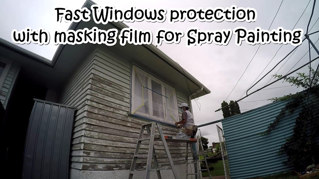 Fast Windows protection with masking film for Spray Painting #maskingfilm #spraypainting