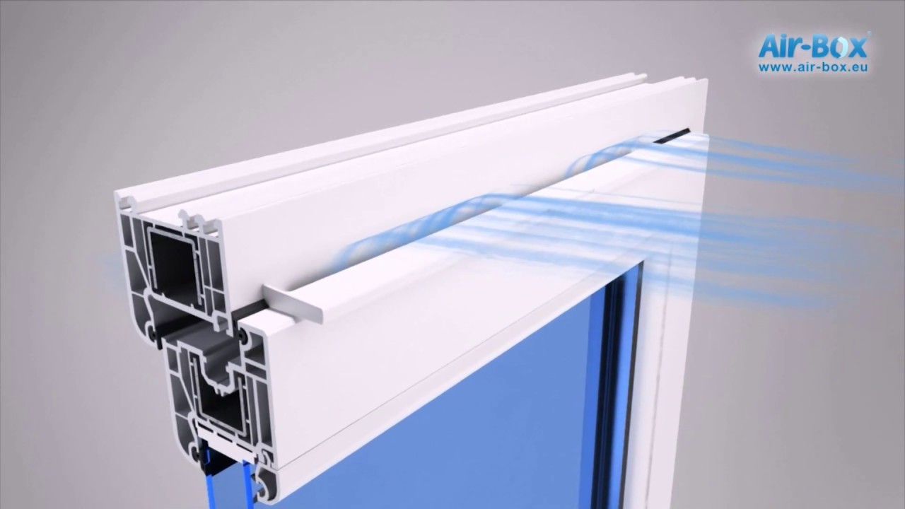 AirBox ventilation valves for PVC windows. Fresh air trickle vents.