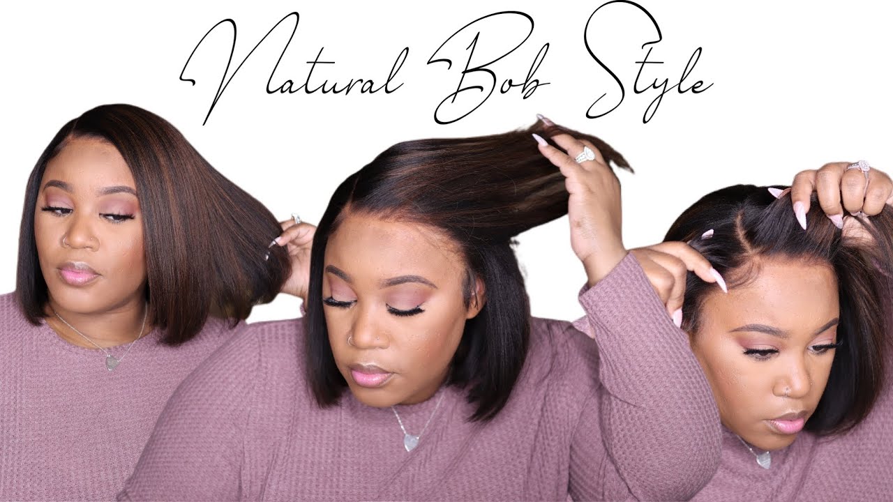 Chic Natural Everyday Bob | Super Easy Install, No Adhesive Needed | Rpgshow