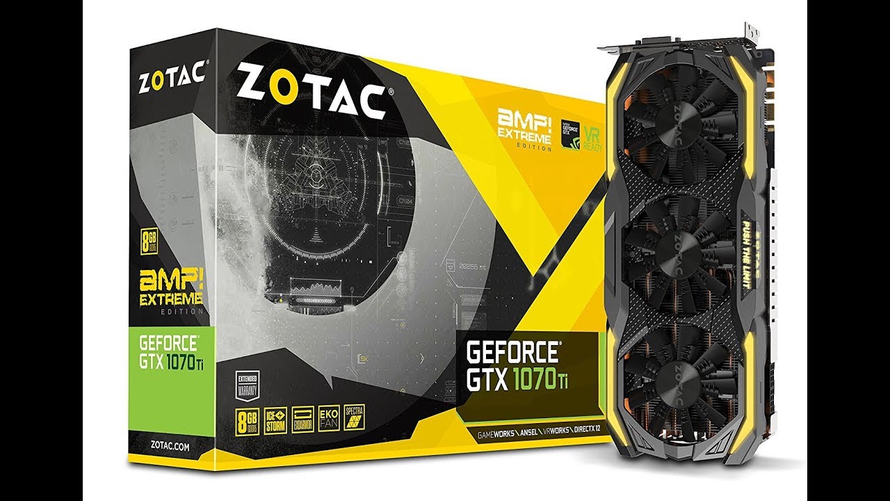 ZOTAC GeForce GTX 1070 Ti AMP Extreme 8GB GDDR5 256 bit Gaming Graphics Card IceStorm Co