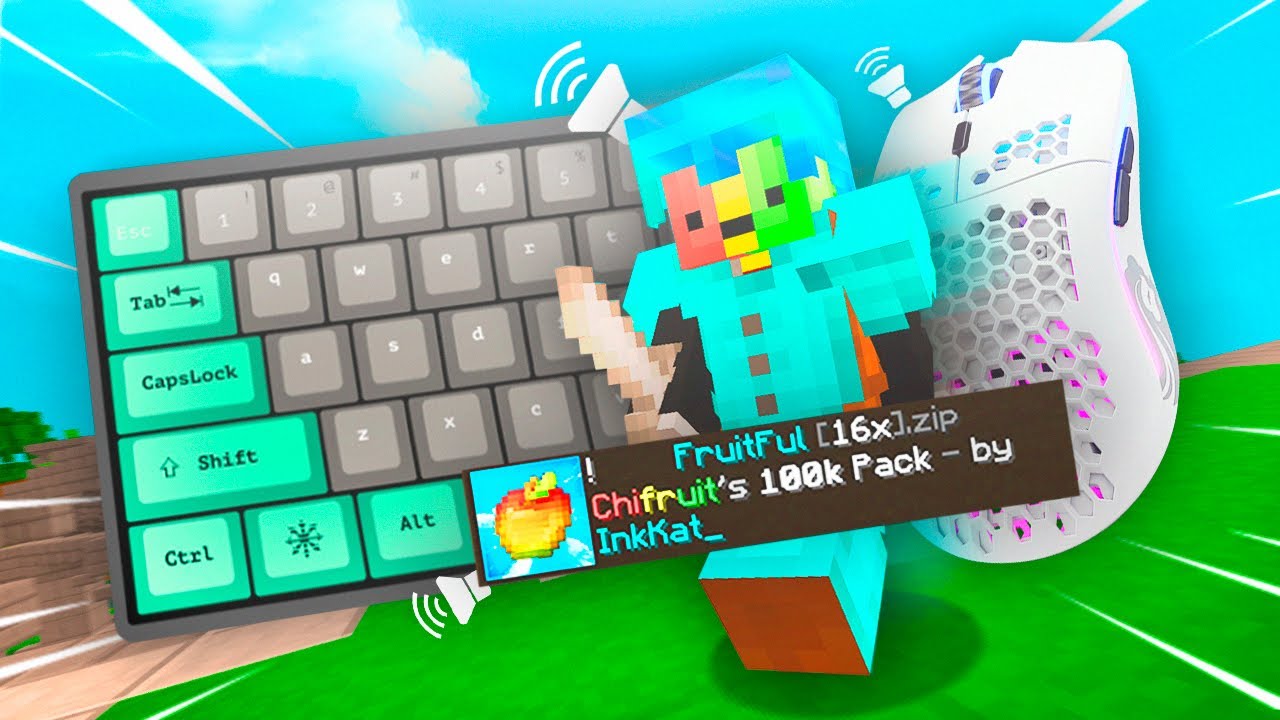 [100k Pack Preview] Keyboard + Mouse Sounds (Handcam) • Hypixel Bedwars Solos