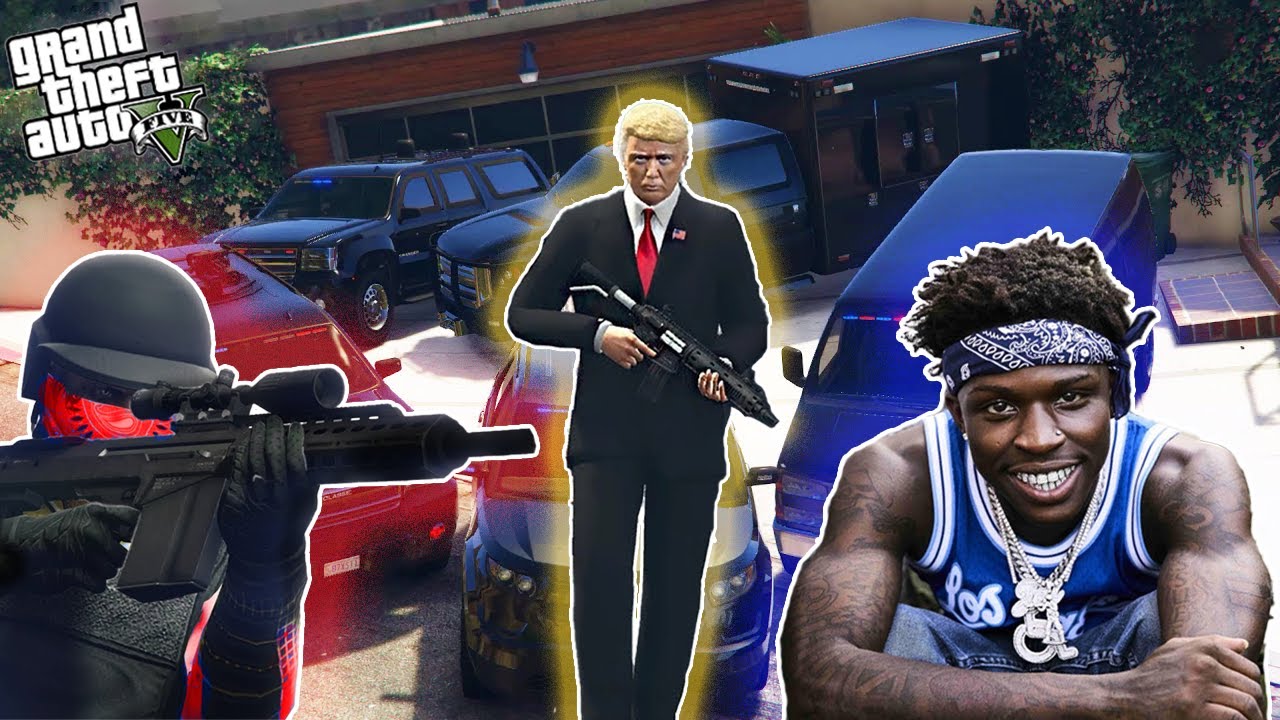 Quando Rondo Saves DONALD TRUMP From Being ASSASSINATED in GTA RP! *FUNNY* (PART 1)