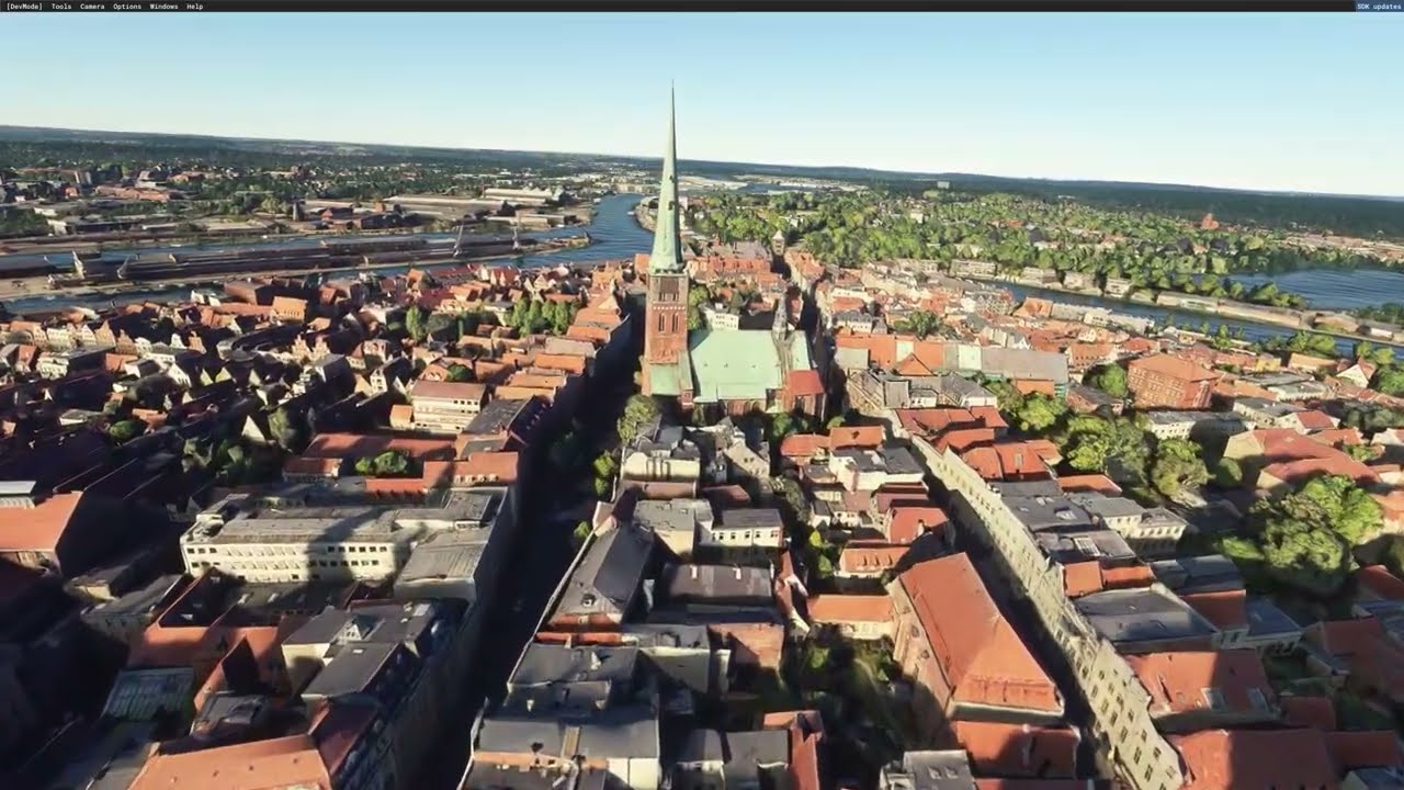 Microsoft Flight Simulator:  Lübeck City Germany Photogrammetry [PREVIEW]