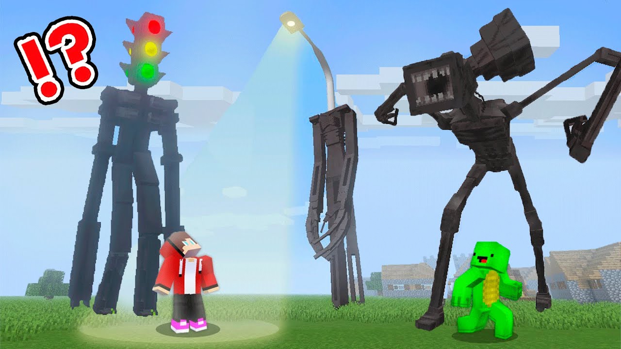 Mikey and JJ vs Siren Head & Lamp Head & Traffic Head in Minecraft / Maizen Minecraft ?!