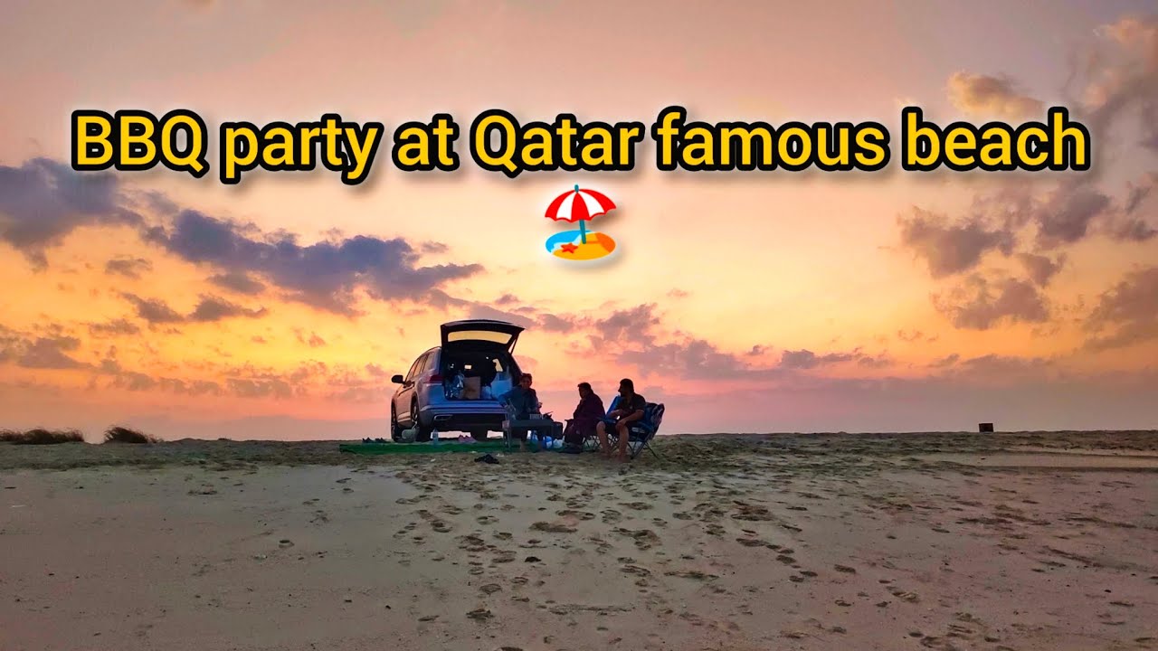 BBQ Party at Azerbaijani Beach Qatar 🇶🇦🏖️ |Mehreen kitchen and Vlogs |