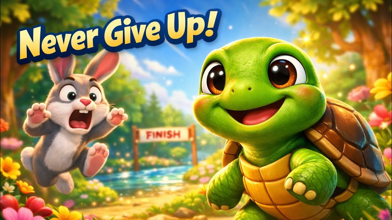 The Slow Turtle Who Never Gave Up 🐢✨ | Inspiring Kids Story About Patience & Perseverance#shortstory
