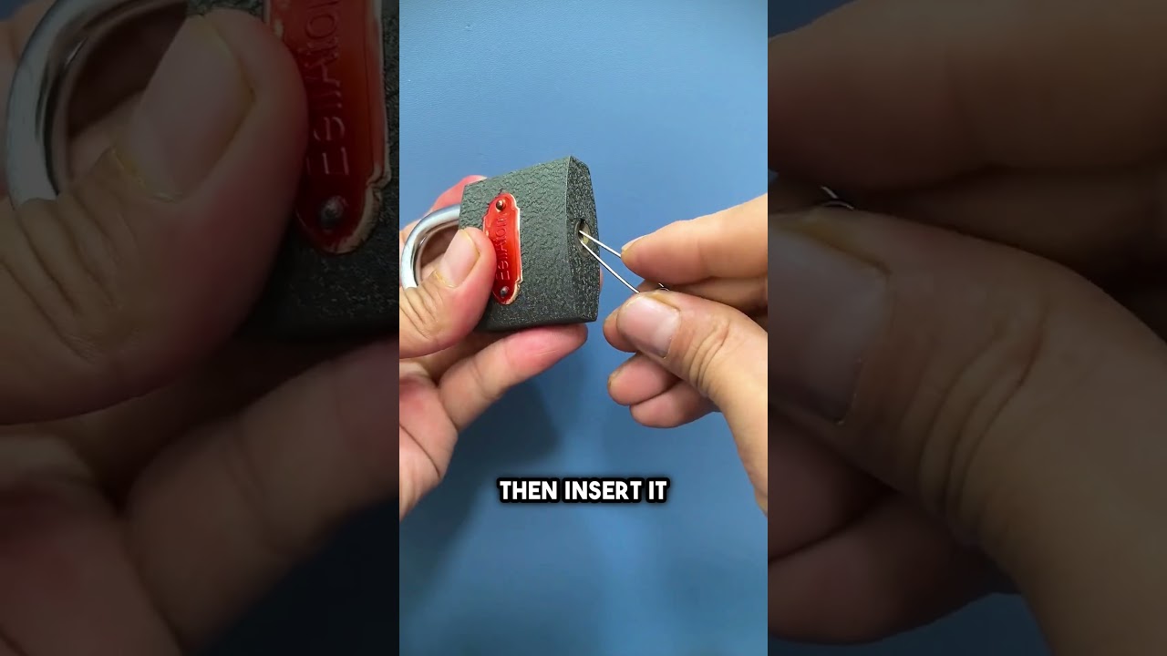 How to Unlock a Padlock with a Safety Pin! #shorts