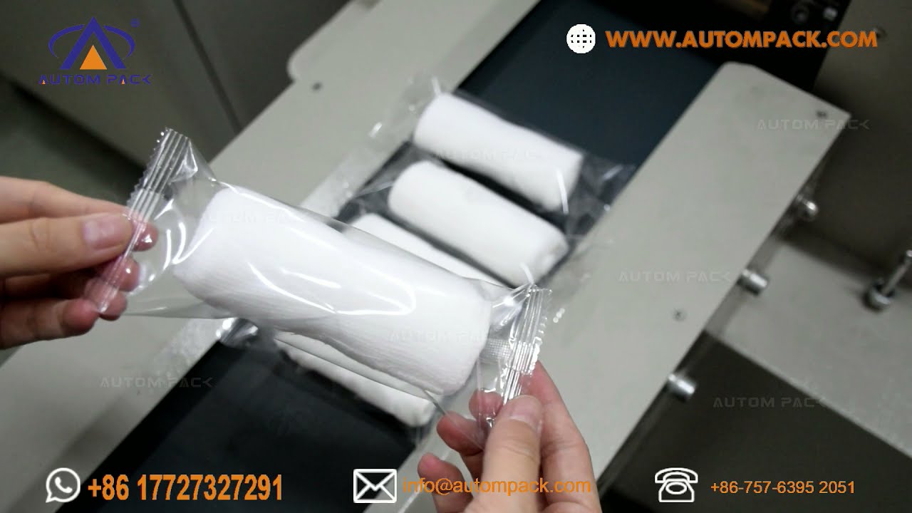 ATM 250X Autompack manufacturing towel wrapping machine, pillow bag packing machine