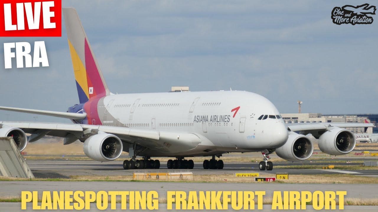 🔴 Live 4K Planespotting ✈️ Frankfurt mit 2 Go-Arounds🛫 A380 Emirates & A330 Condor 