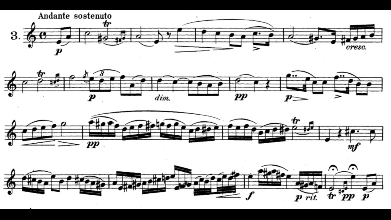 Etude No. 3 from 32 Etudes for the Clarinet by Cyrille Rose