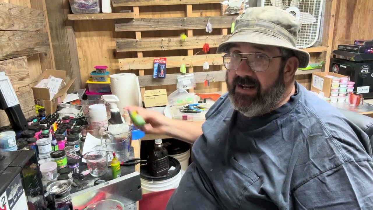 7.5”. Curly tail worm in motor oil 