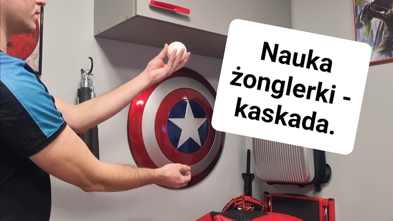 Nauka żonglerki - kaskada.