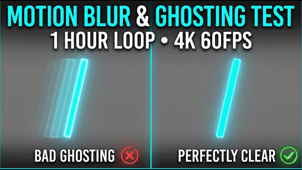 Motion Blur & Ghosting Test 🛸 (1 Hour) | Is Your Monitor Too Slow? | 4K 60FPS