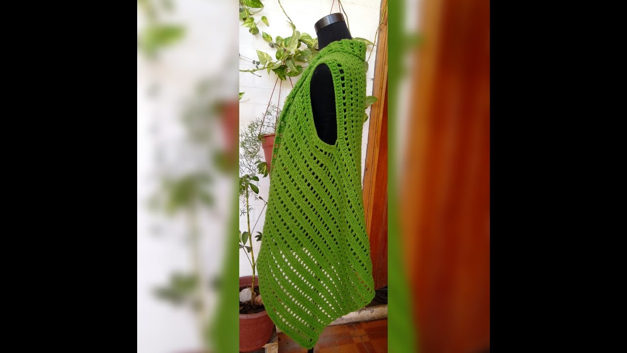 CARDIGAN VERDE A CROCHET