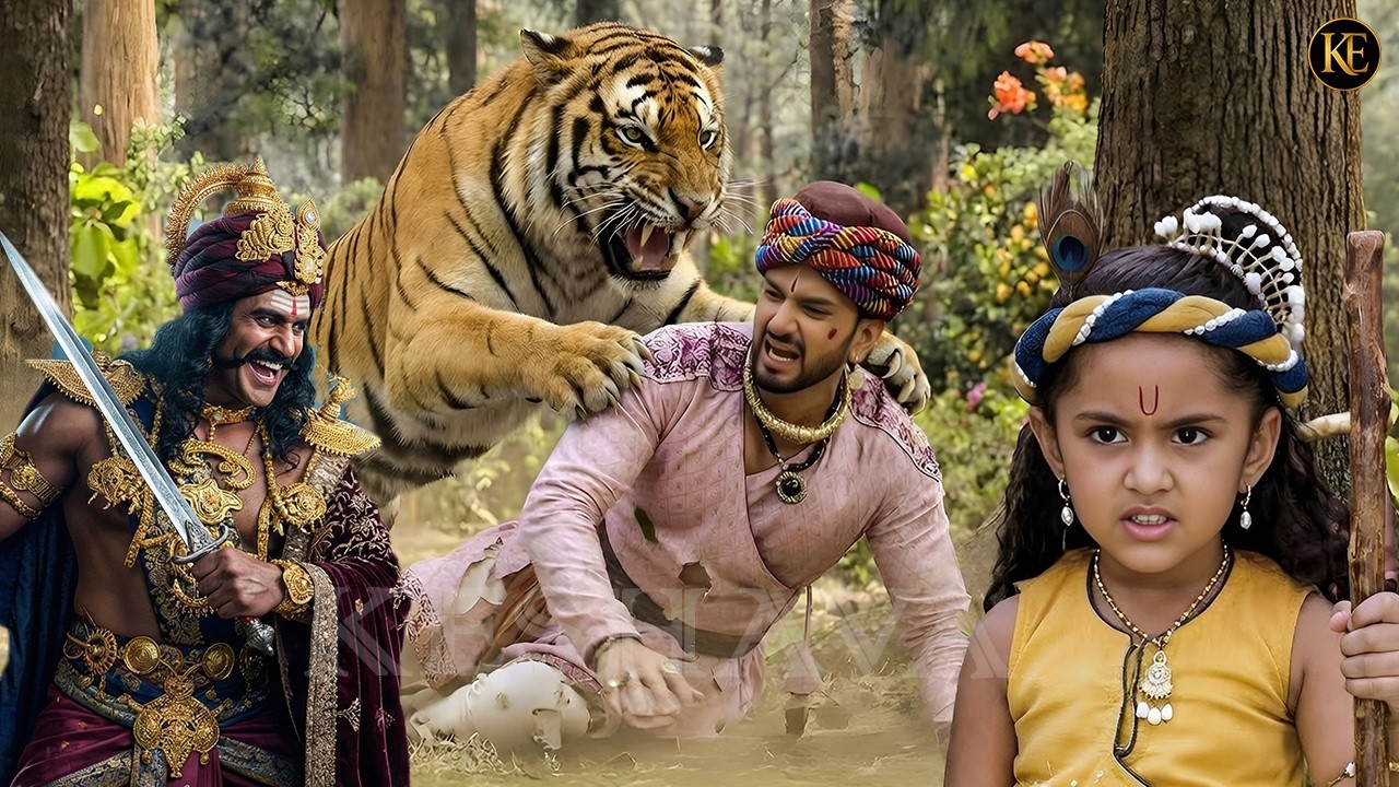 बाबा पर टूटा शेर का कहर… क्या नन्हा कान्हा बचा पाएंगे?