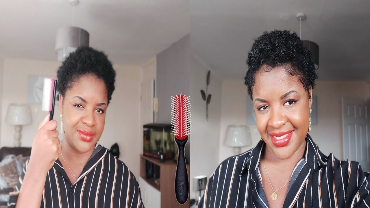 Styling My 4C Hair with The 5 Row Denman Brush