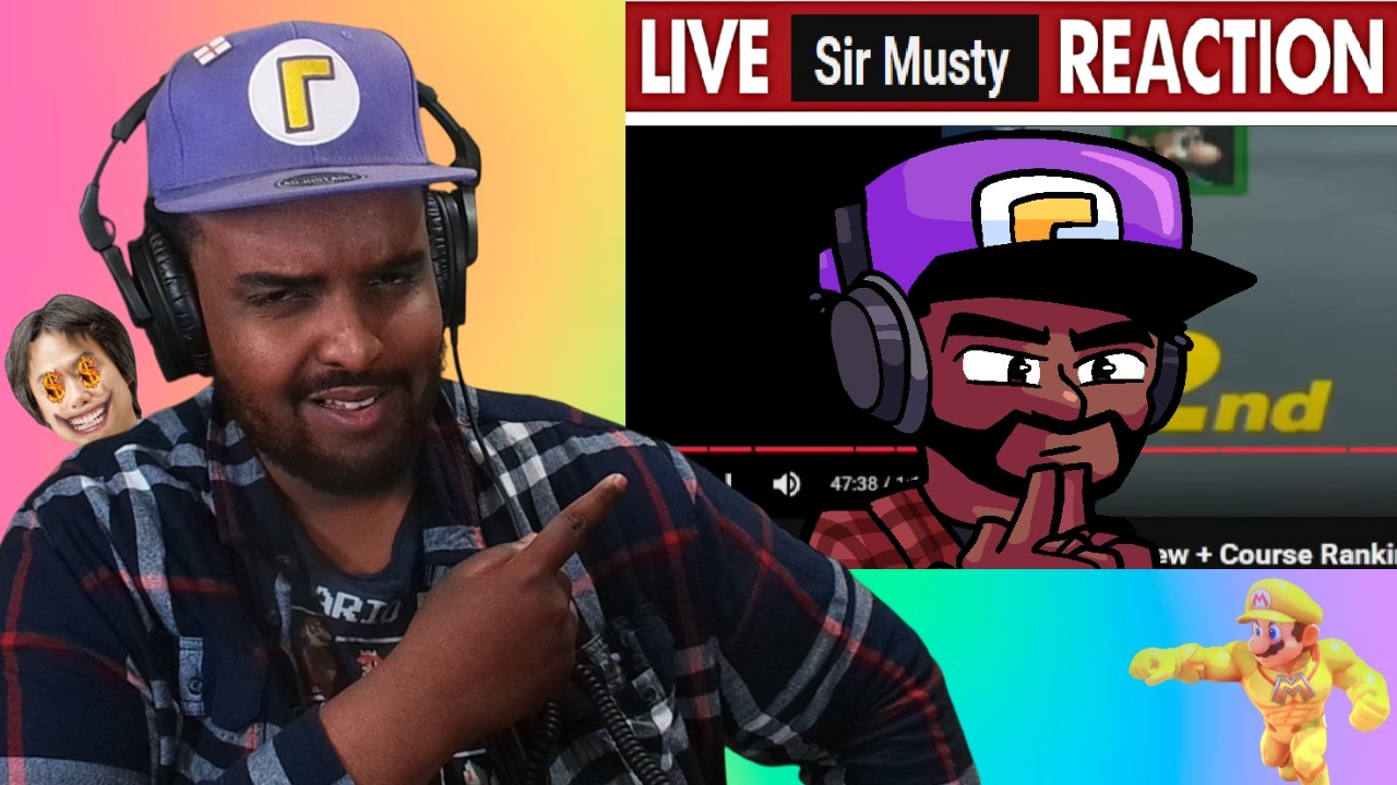 A totally normal React day on the Sir Musty stream