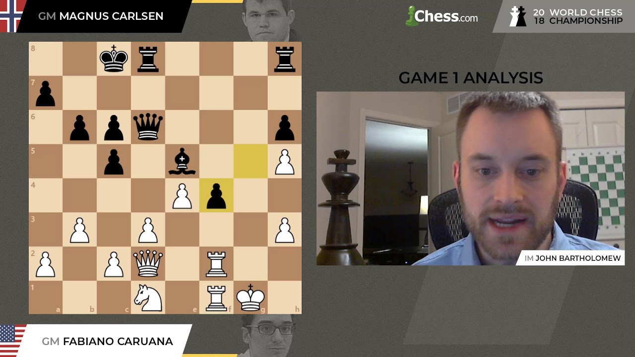 Game 1 | Caruana  vs. Carlsen | 2018 World Chess Championship