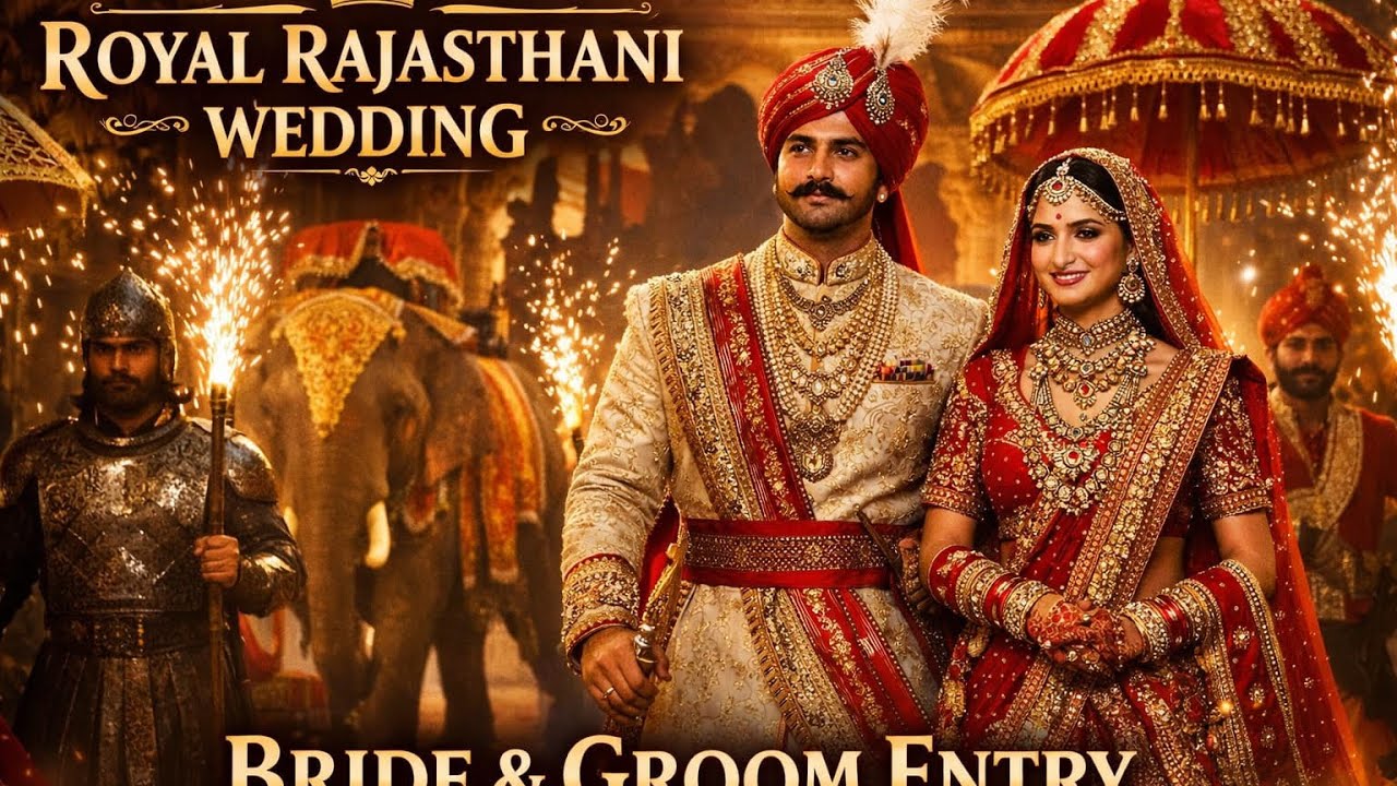 Royal Wedding Entry of Bride & Groom | Rajasthani Marwari Wedding Vibes 👑🎥