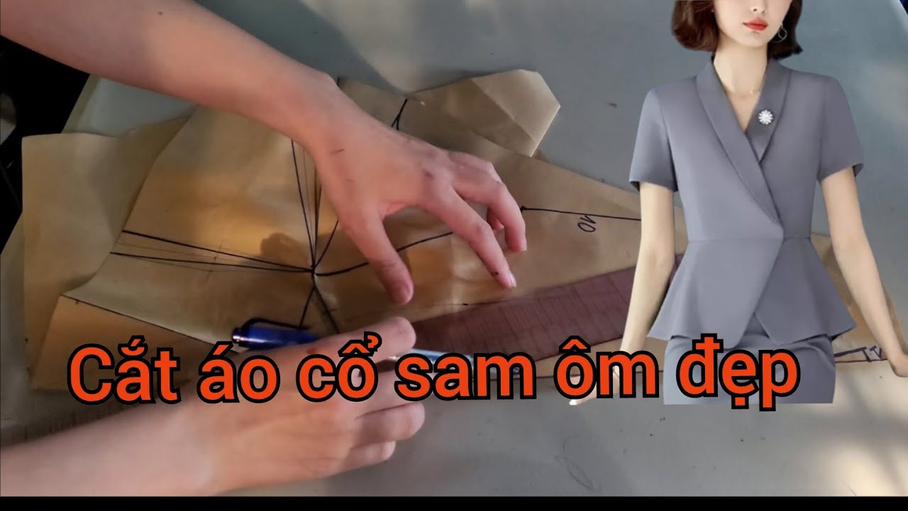 Cắt áo cổ sam ôm đẹp, nhanh