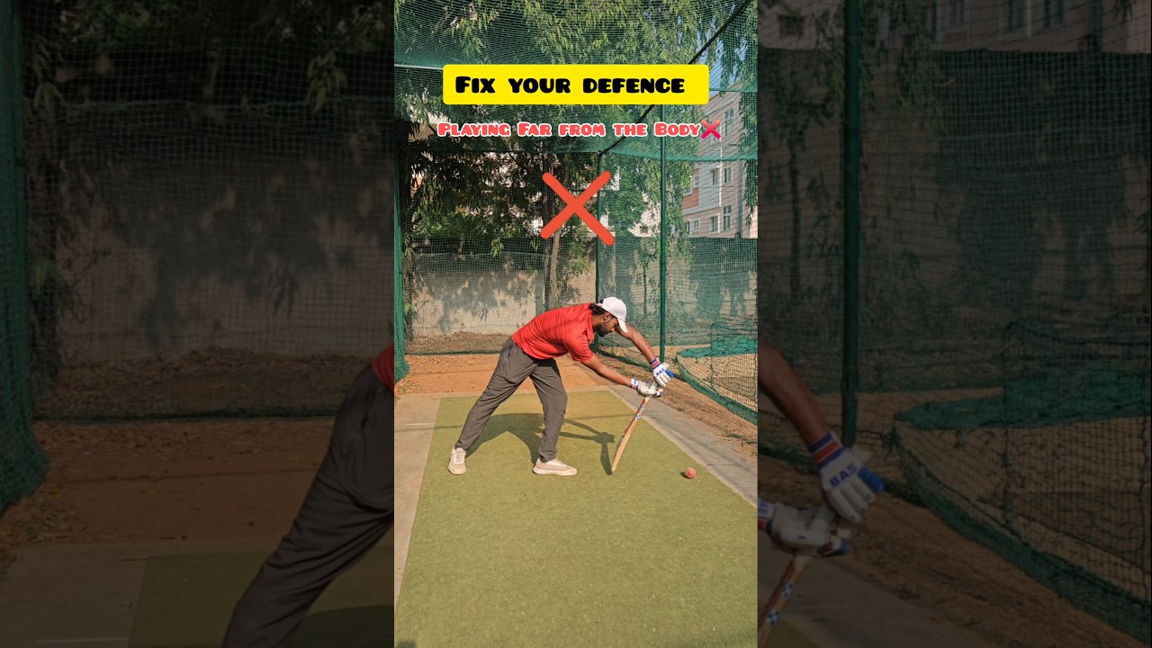 Fix Your Defence Like a Pro! Stop Playing Away From Your Body | Cricket Batting Tips #thrivecricket