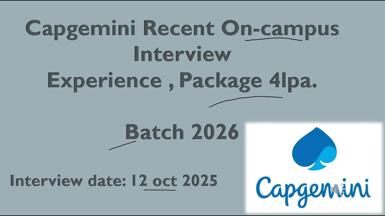 Опыт собеседования в Capgemini в кампусе #2026batch | Вопросы для собеседования