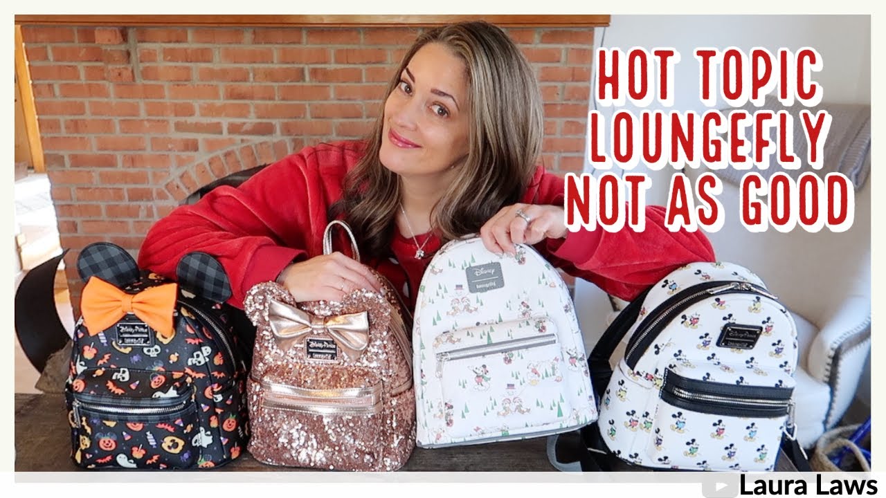 Hot Topic vs Shop Disney Loungefly | Showing the differences between the 2 Backpacks