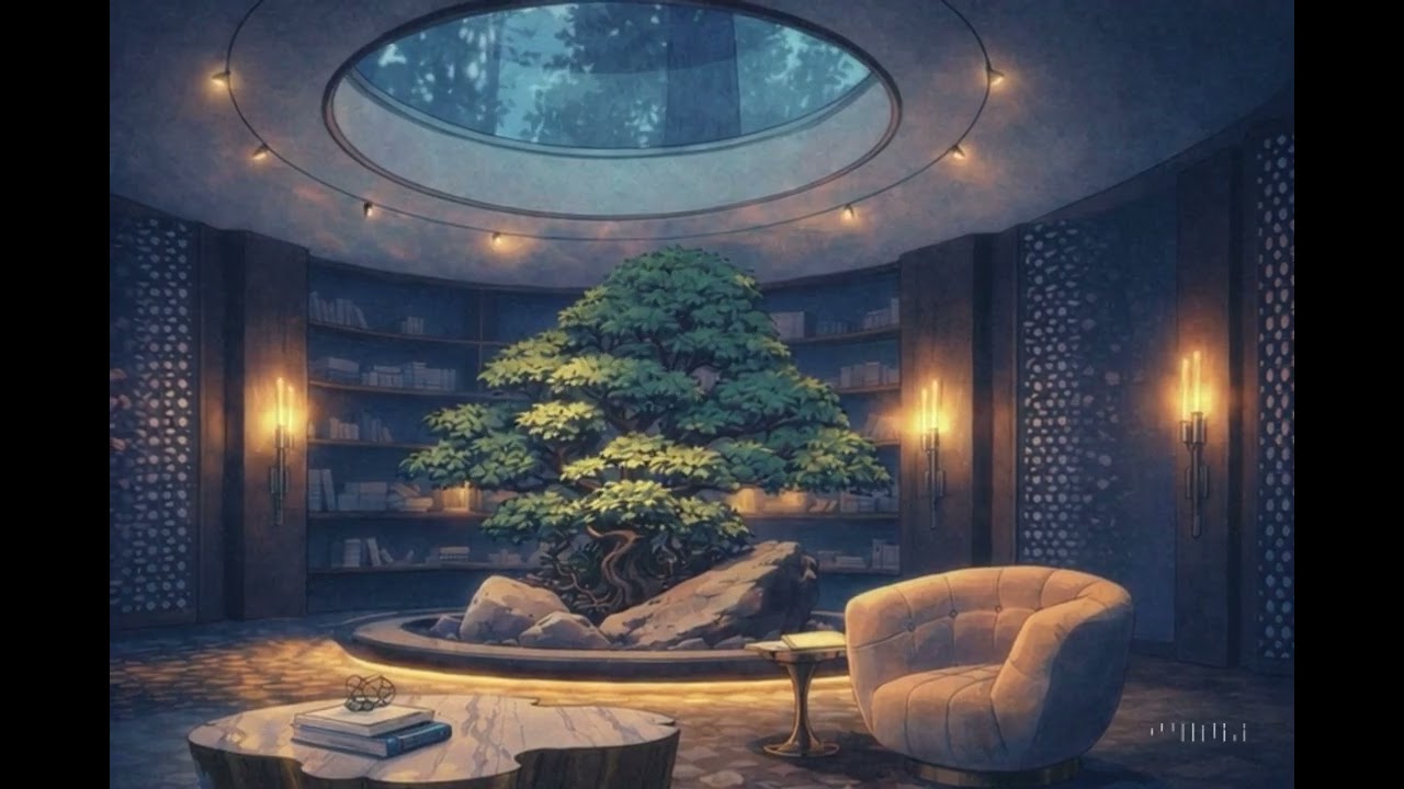 Zen Library Sanctuary 🌿📚 | Chill Focus Ambience (Study / Work / Relax)