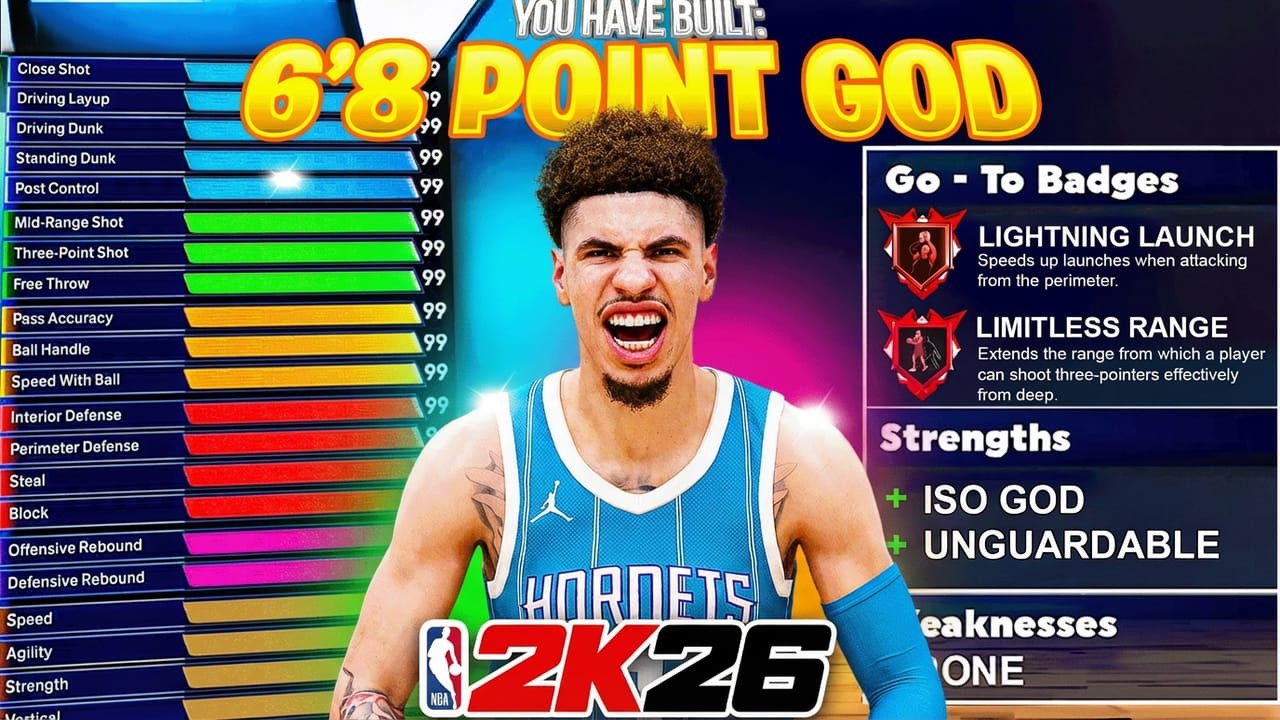 THE 6'8 PG BUILD THAT IS BREAKING NBA 2K26 - BEST 6'8 GUARD BUILD WITH 0 WEAKNESSES! BEST BUILD 2K26