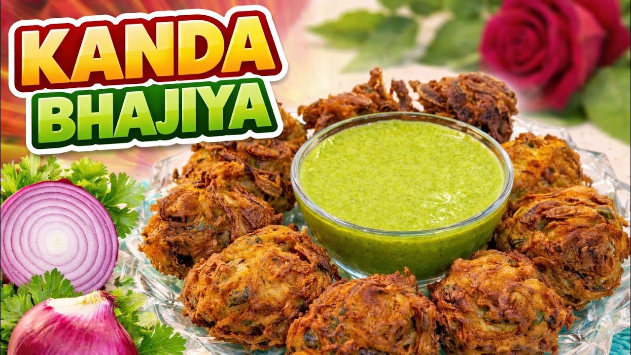 कुरकुरी कंदा भजिया | Crispy Kanda Bhajiya Recipe | Tea Time Snack ☕😋