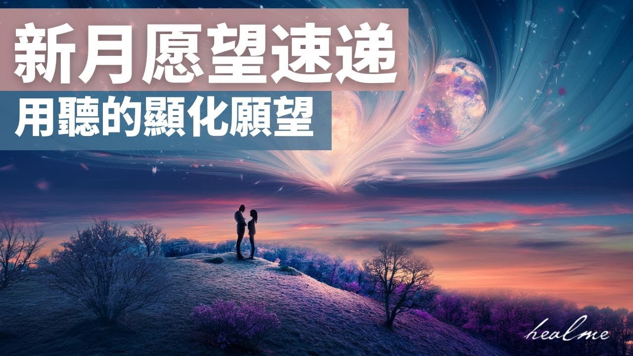 新月愿望速递🌙✨实现爱与愿望的神奇冥想｜光听就能吸引财富，吸引爱情｜潜意识能量音乐｜🕯️吸引力法則音樂☀️｜HealMe冥想
