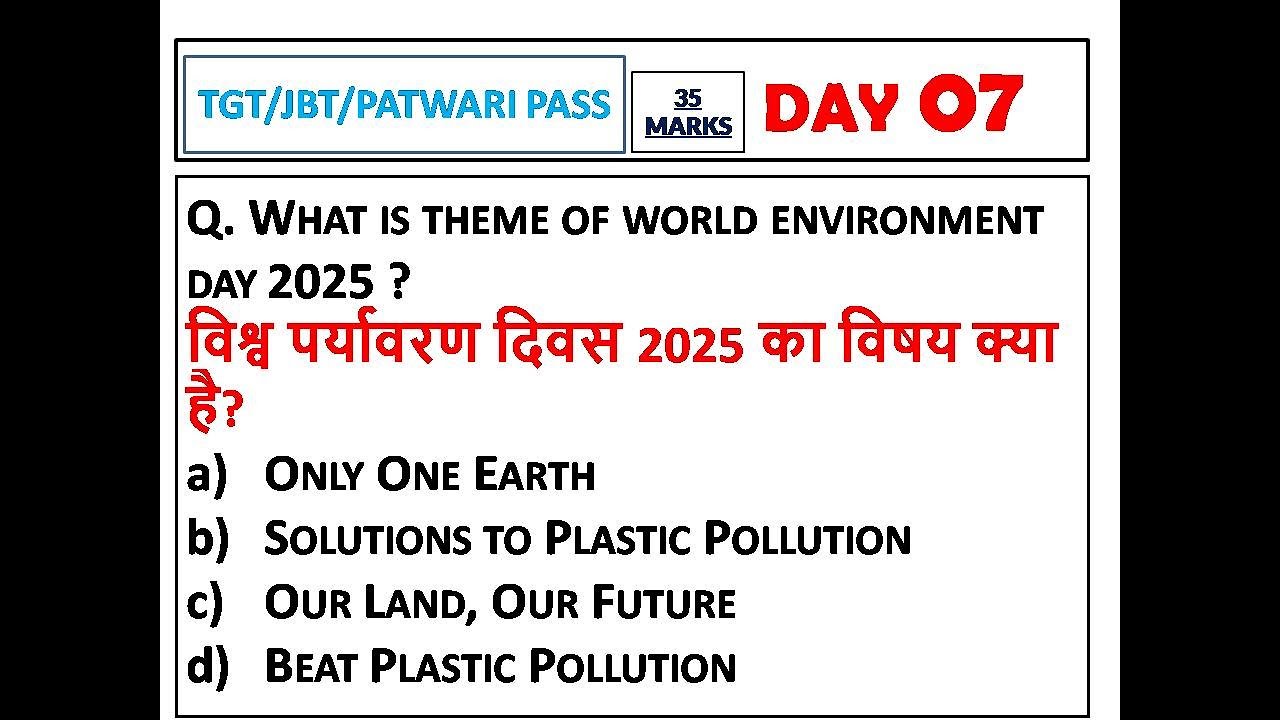 DAY 7 OF IMPORTANT SELECTED QUESTIONS FOR TGT JBT PATWARI 2025-26