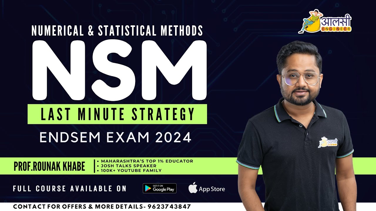 NSM Last Minute Strategy for Endsem Exam 2024 | Aalsi Engineer | Rounak Sir | #SPPU