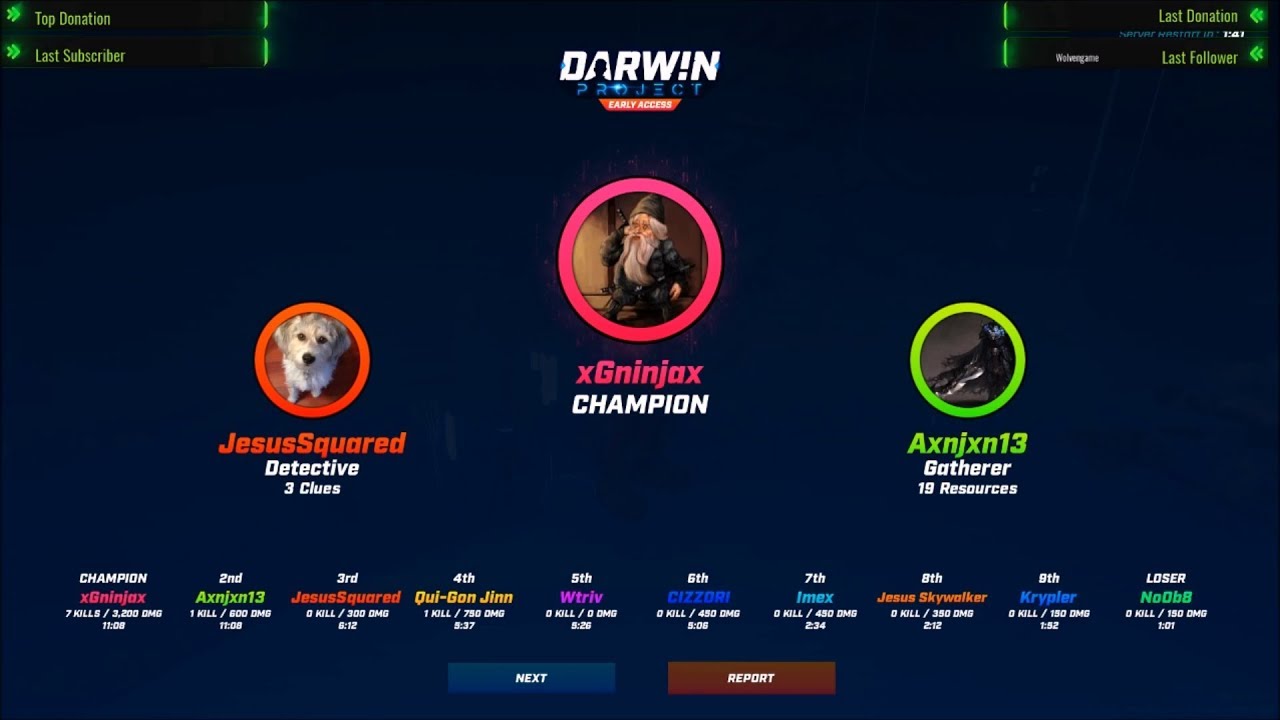 Darwin Project: 7 Kills, 1 Victory